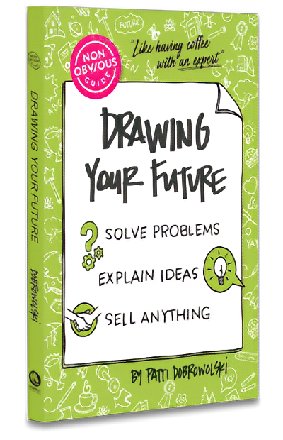 Book Mockup of the Non Obvious Guide - Drawing Your Future